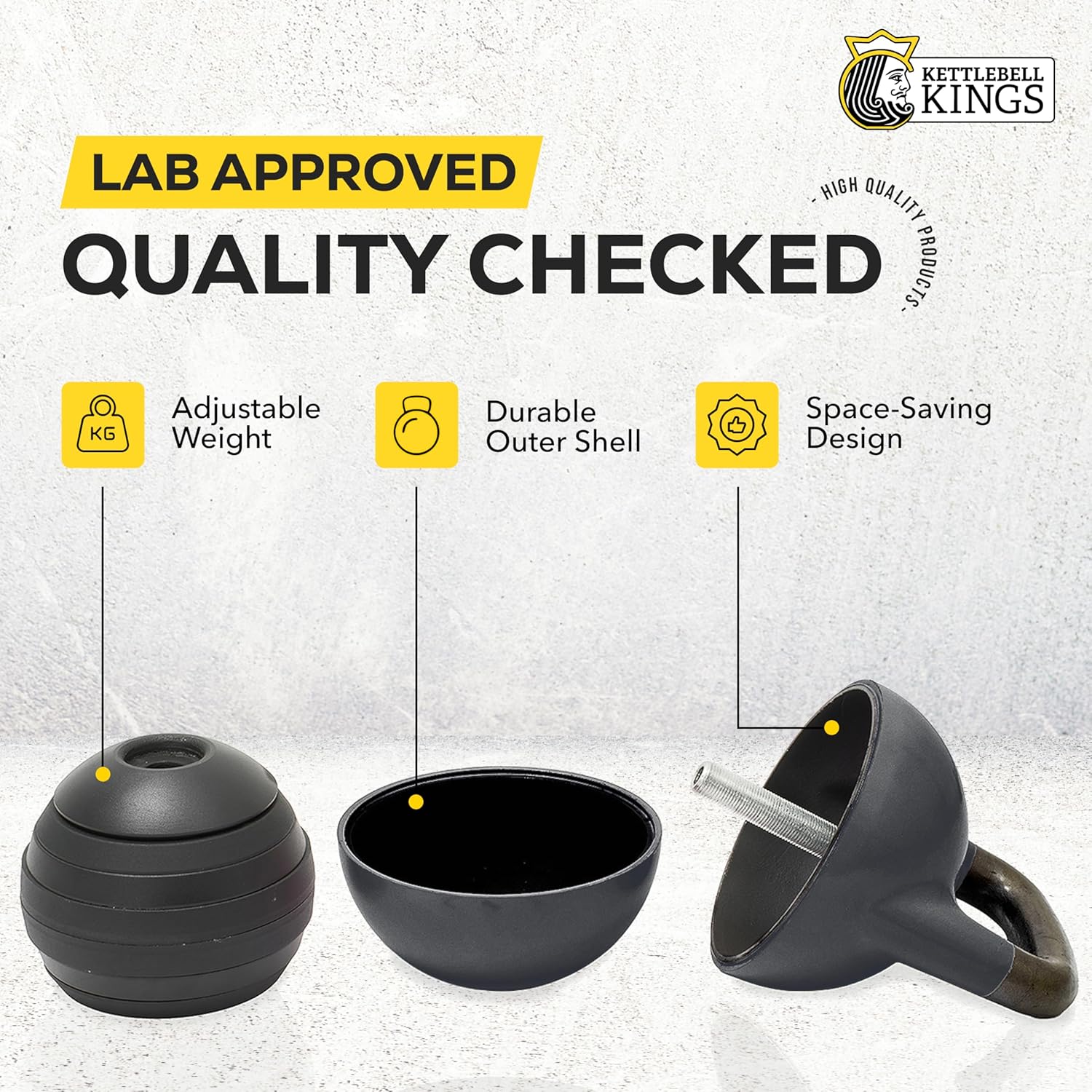 Kettlebell Kings Adjustable Kettlebell (26-70 lb) — Ideal for Full-Body Strength Training