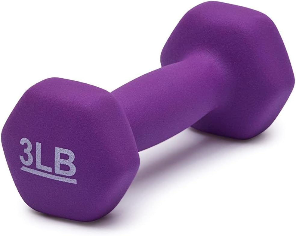 Amazon Basics Neoprene Dumbbell — 3 pound dumbbell (set of 2) for exercise