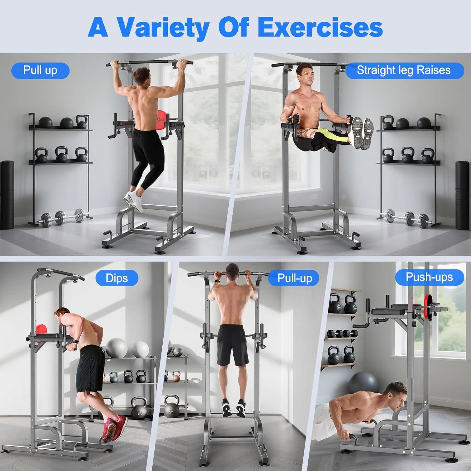 RELIFE Power Tower — Sturdiness and Durability，Supports up to 400 lbs, safety