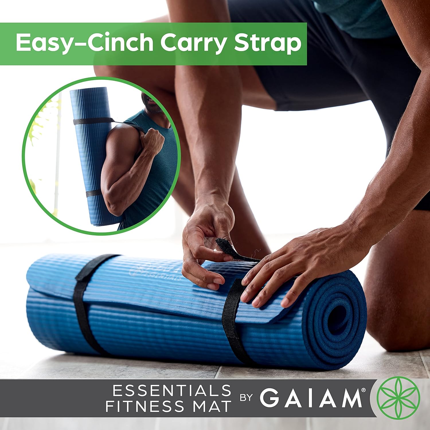 Gaiam Yoga Mat (Purple) — Soft Foam Feel with Easy Care