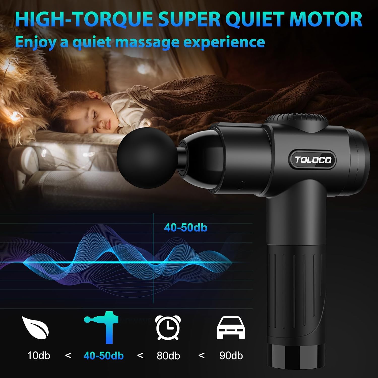 TOLOCO Massage Gun — Long Battery Life