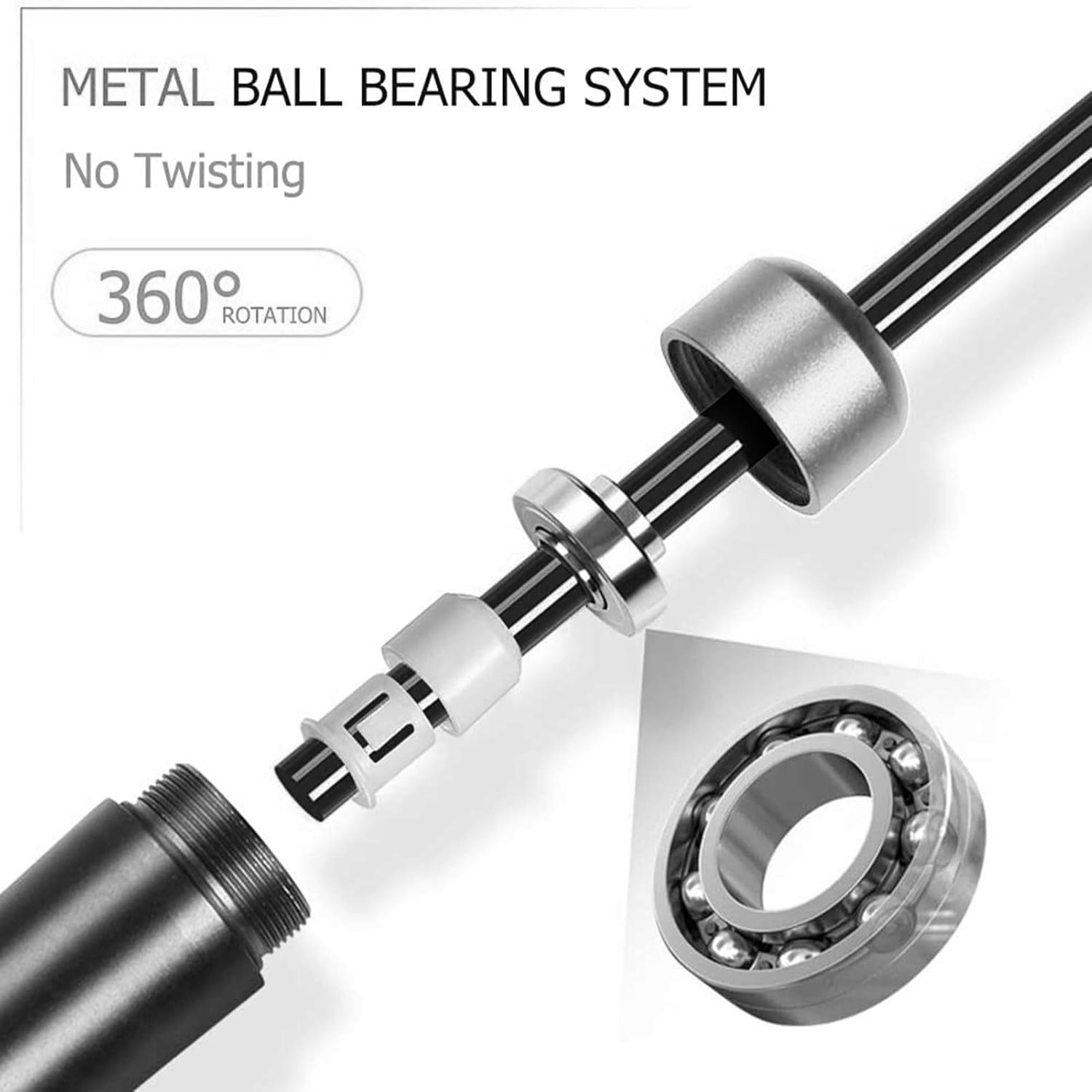 Redify Weighted Jump Rope — The upgraded tangle-free double ball bearings ensures that