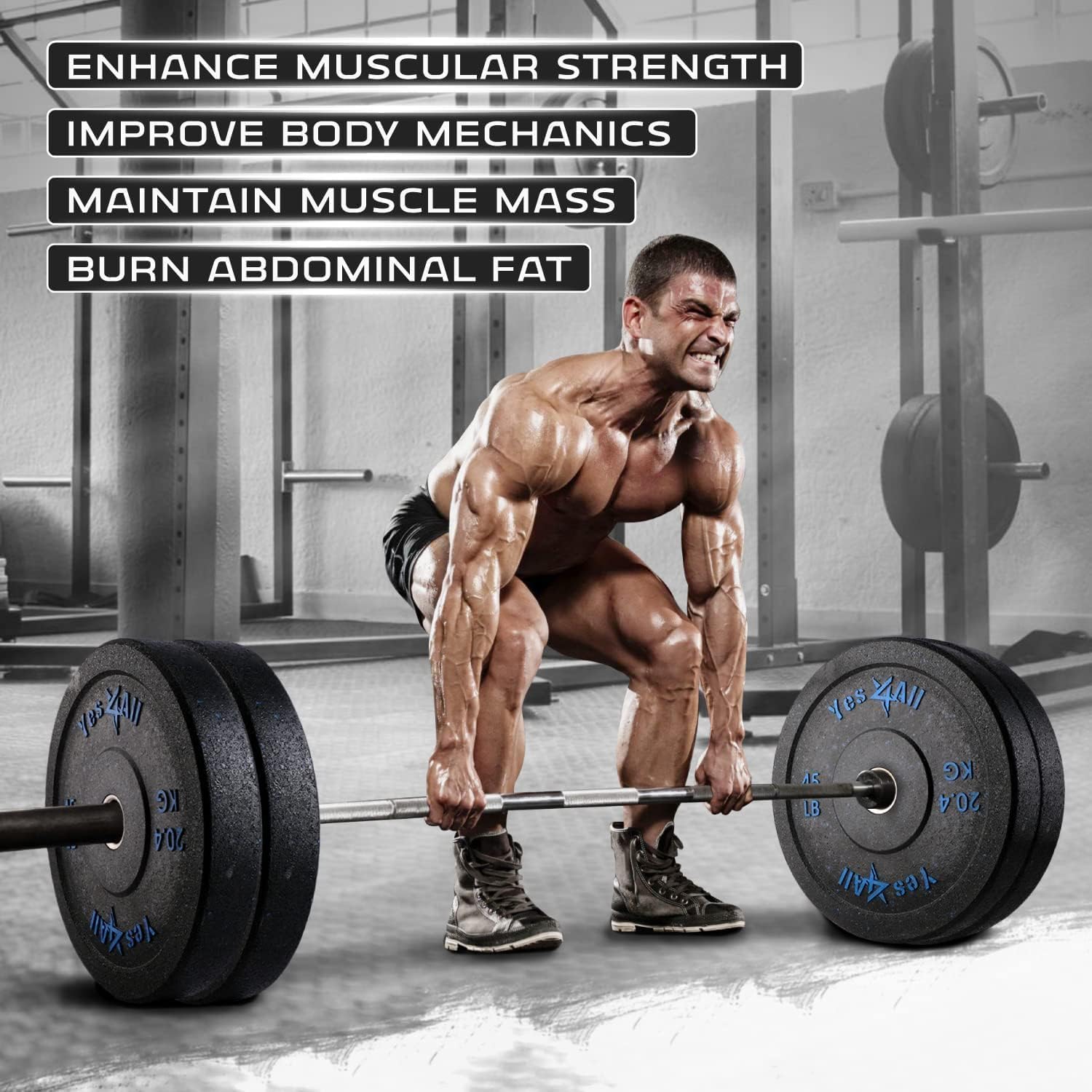 Yes4All Olympic Bumper Plate — Enhance Your Weightlifting Experience