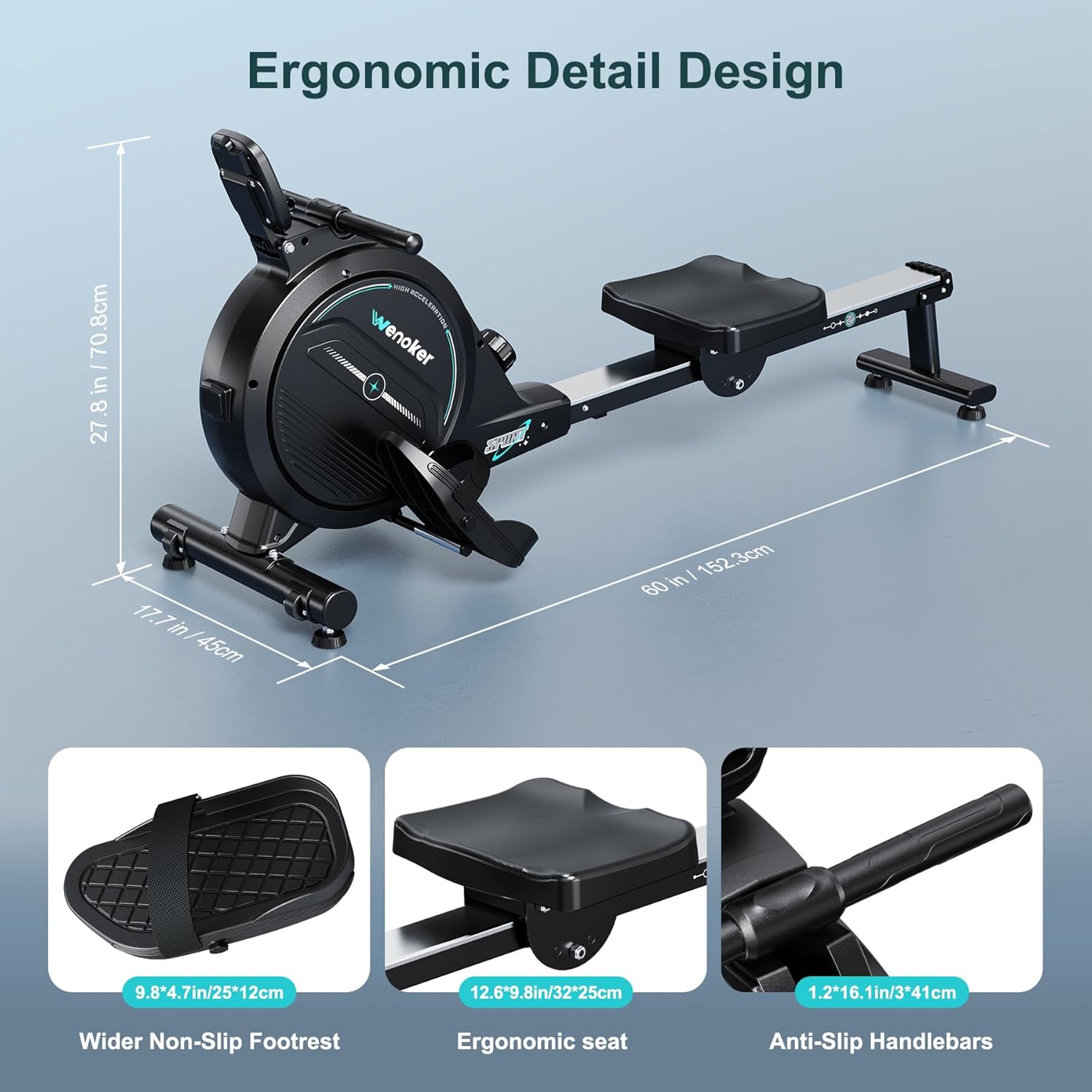 Wenoker Magnetic Rowing Machine — Bluetooth APP